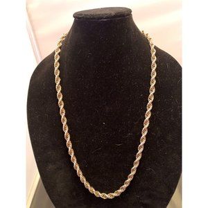 Gold Tone Heavy Rope 30″ Long Unbranded Necklace